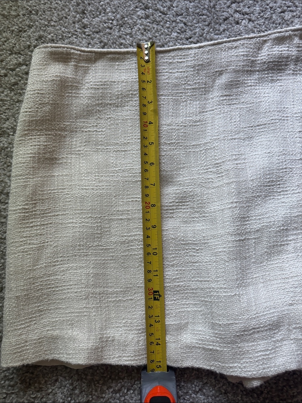Abercrombie & Fitch Cream Tweed Wrap Skort High Waisted Tailored Shorts Size L - Picture 7 of 8